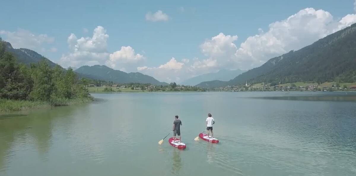 Stand Up Paddling am Weissensee mit Luca