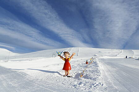 Stredisko Heidi&acute;s Schneealm na vrchu Falkert.&nbsp;