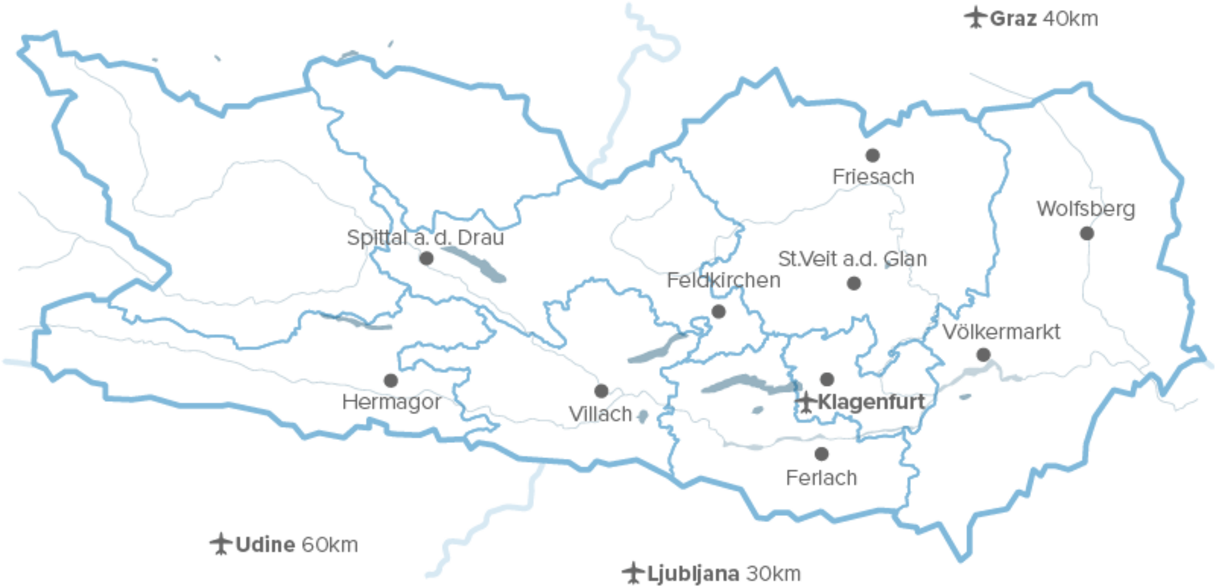 Kärnten gesamt map Kärnten gesamt map